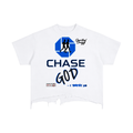 CHASE GOD Vintage Wash Boxy Distressed Hem T-Shirt