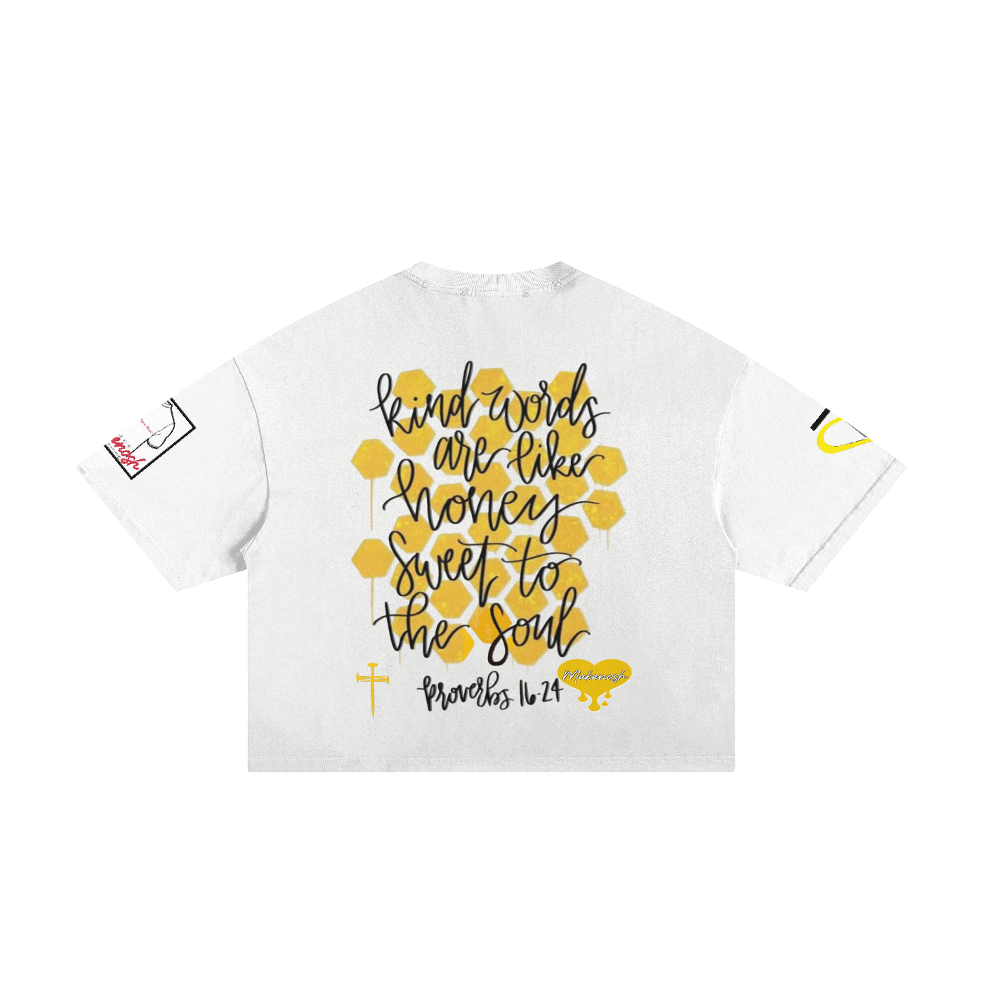 Honey Scroll Classic Frayed Boxy Tee