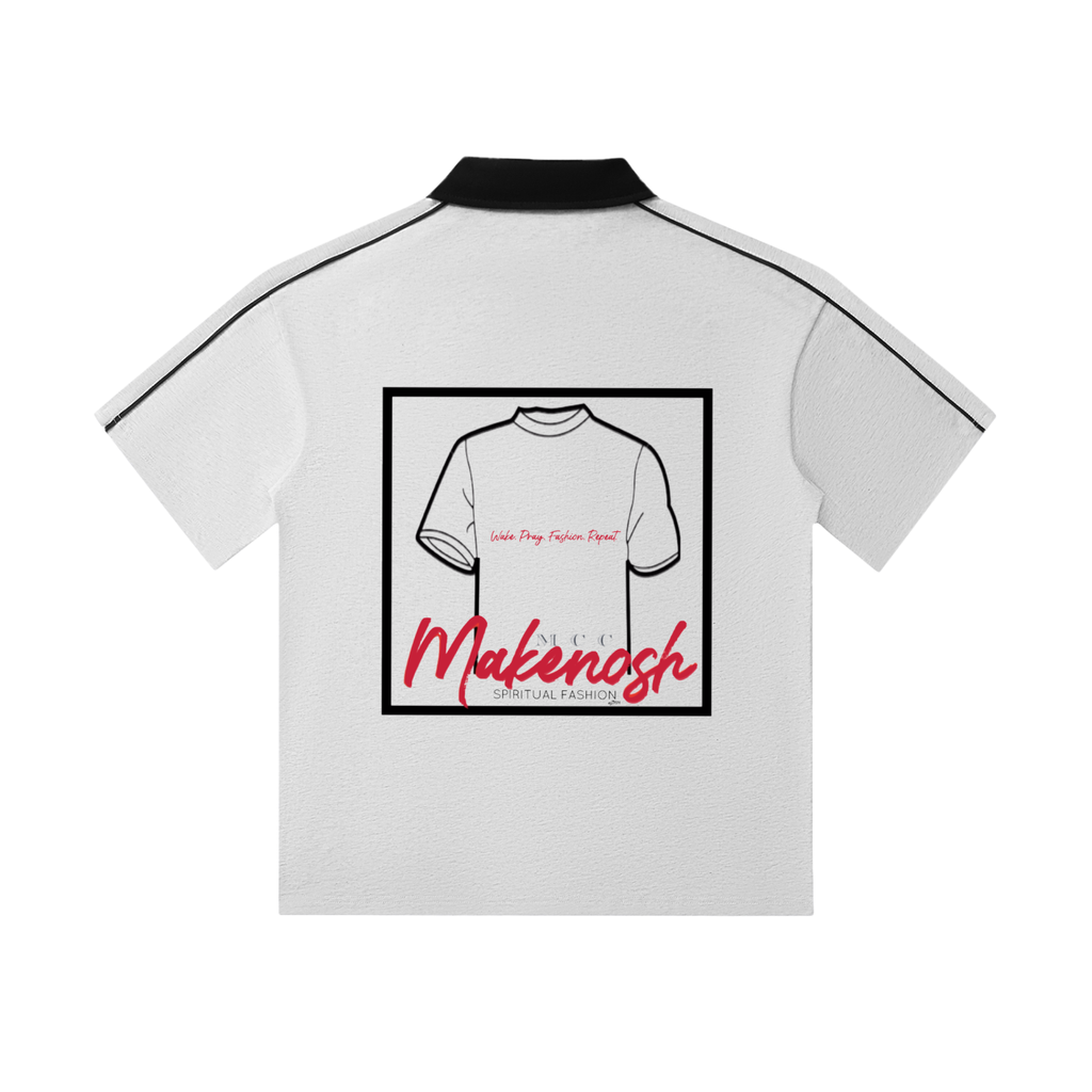 Contrast Collar Short-Sleeve Polo Shirt