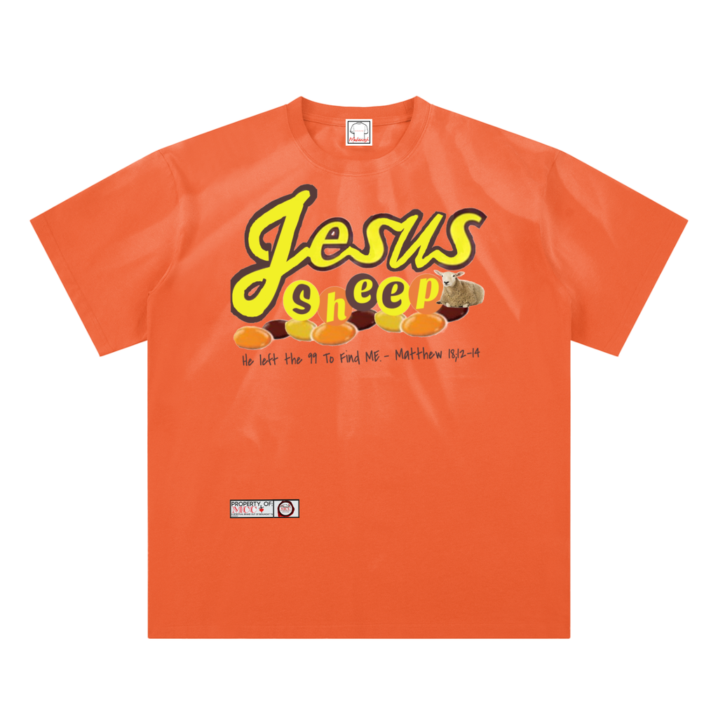 Jesus Sheep Hand-Scrunched Sunfade T-Shirt