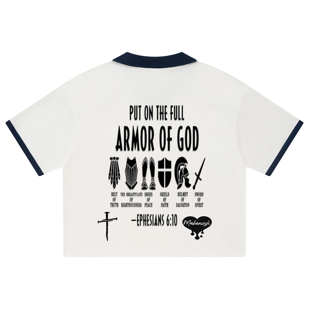 Armor Of God Unisex Collared Piping Boxy Soccer Jersey