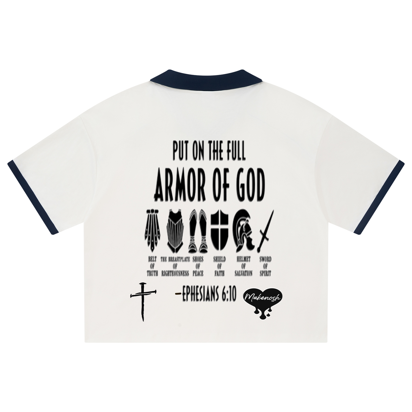 Armor Of God Unisex Collared Piping Boxy Soccer Jersey
