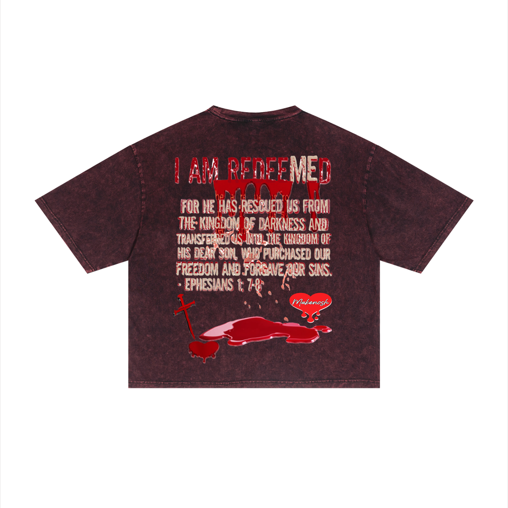 Redeemed Unisex Mineral Wash Boxy T-Shirt