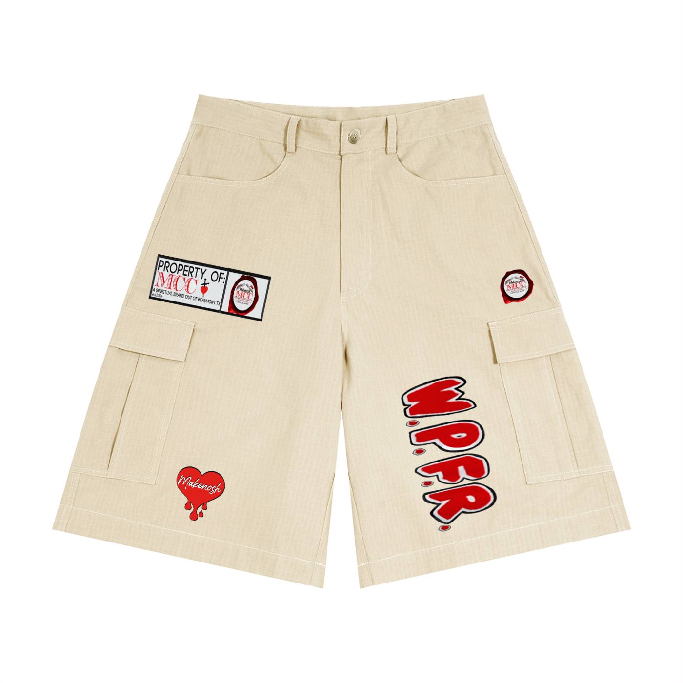 WPFR Unisex Woven Cargo Shorts