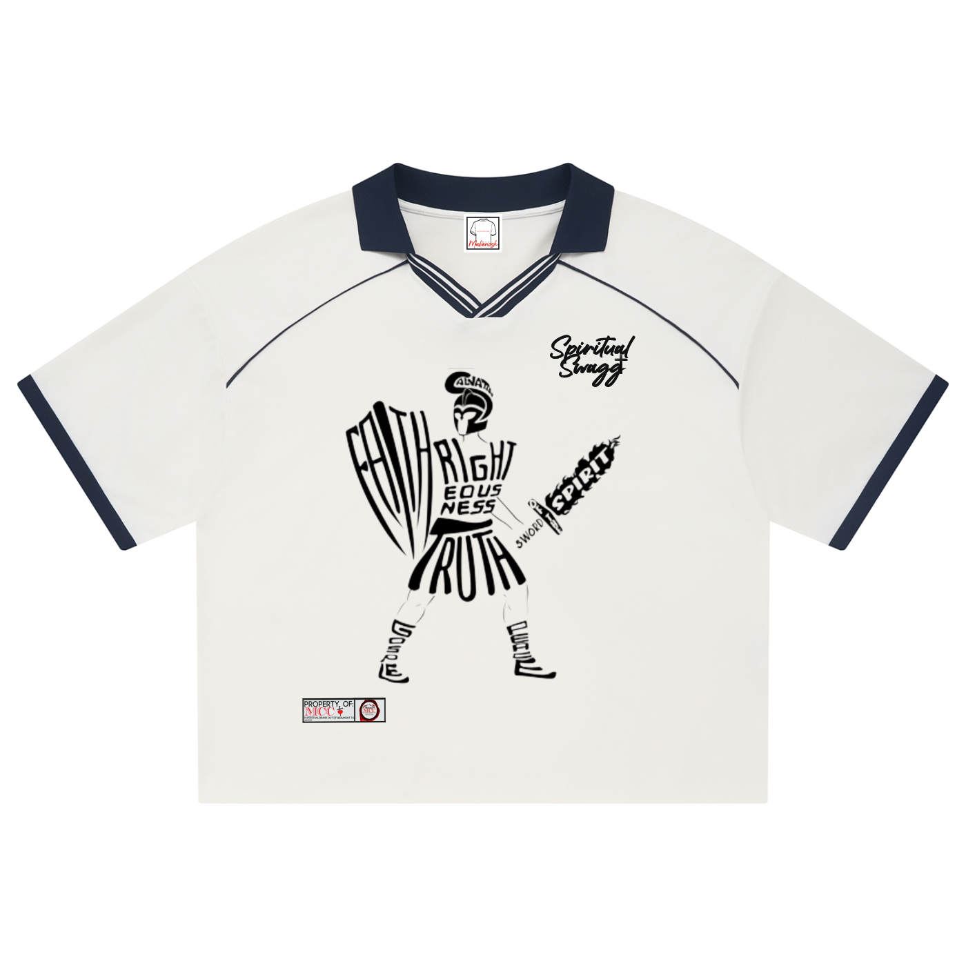 Armor Of God Unisex Collared Piping Boxy Soccer Jersey