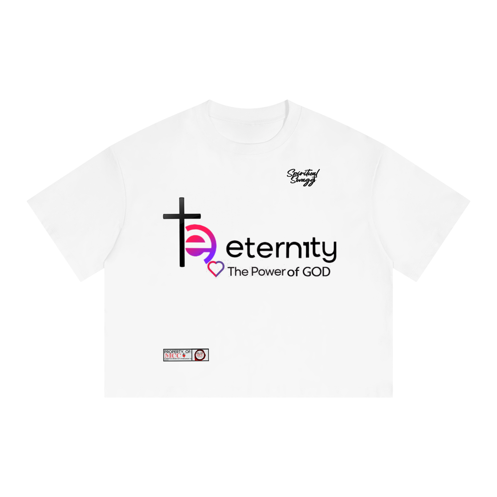 Eternity Unisex Boxy Drop Shoulder Crop T-Shirt