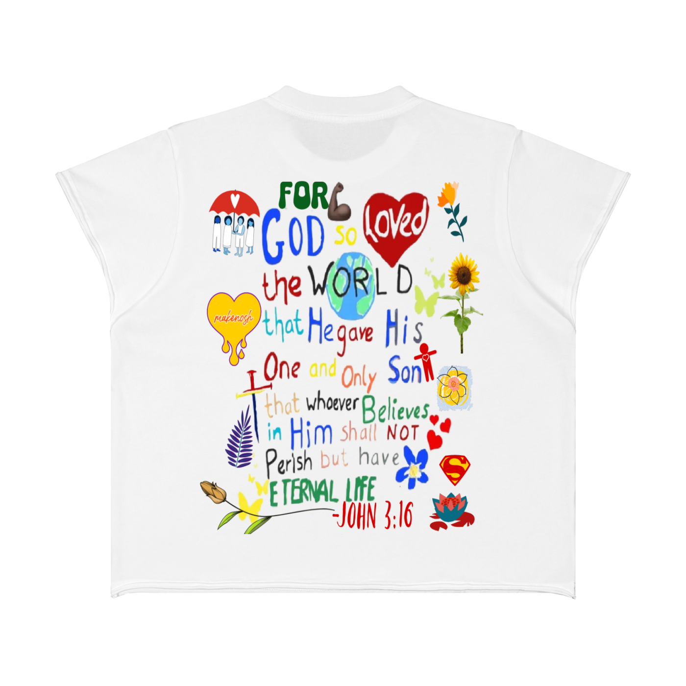 Jesus Is My Super Hero Unisex Boxy Raw Edge T-Shirt